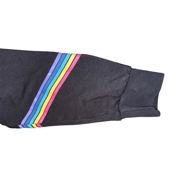 Lauren Moshi Black Rainbow Star Zip Hoodie Sweatshirt M - Picture 8 of 14